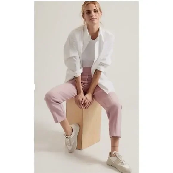 Athleta Endless high rise slacks Pants Smoked Mauve pink 6 - Picture 2 of 11